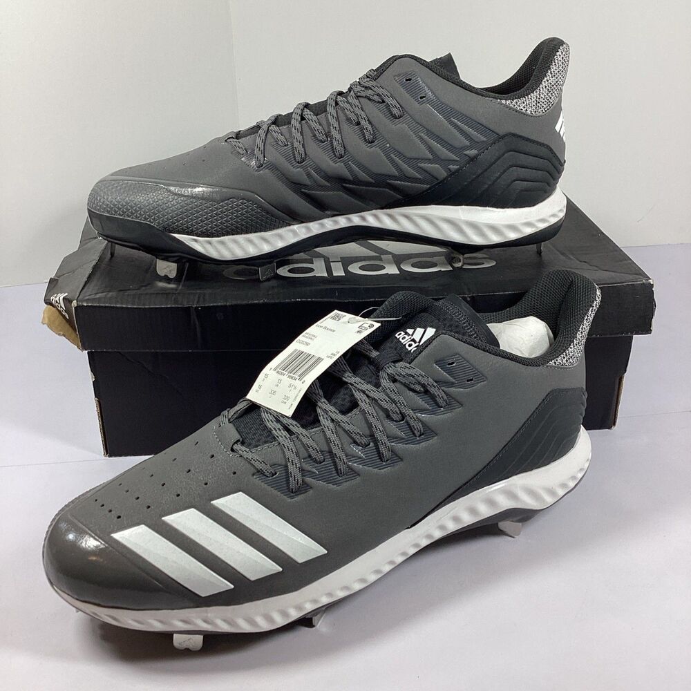 Adidas Icon Bounce Metal Baseball Cleats Mens Size 16 Gray New With Tags